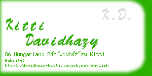 kitti davidhazy business card